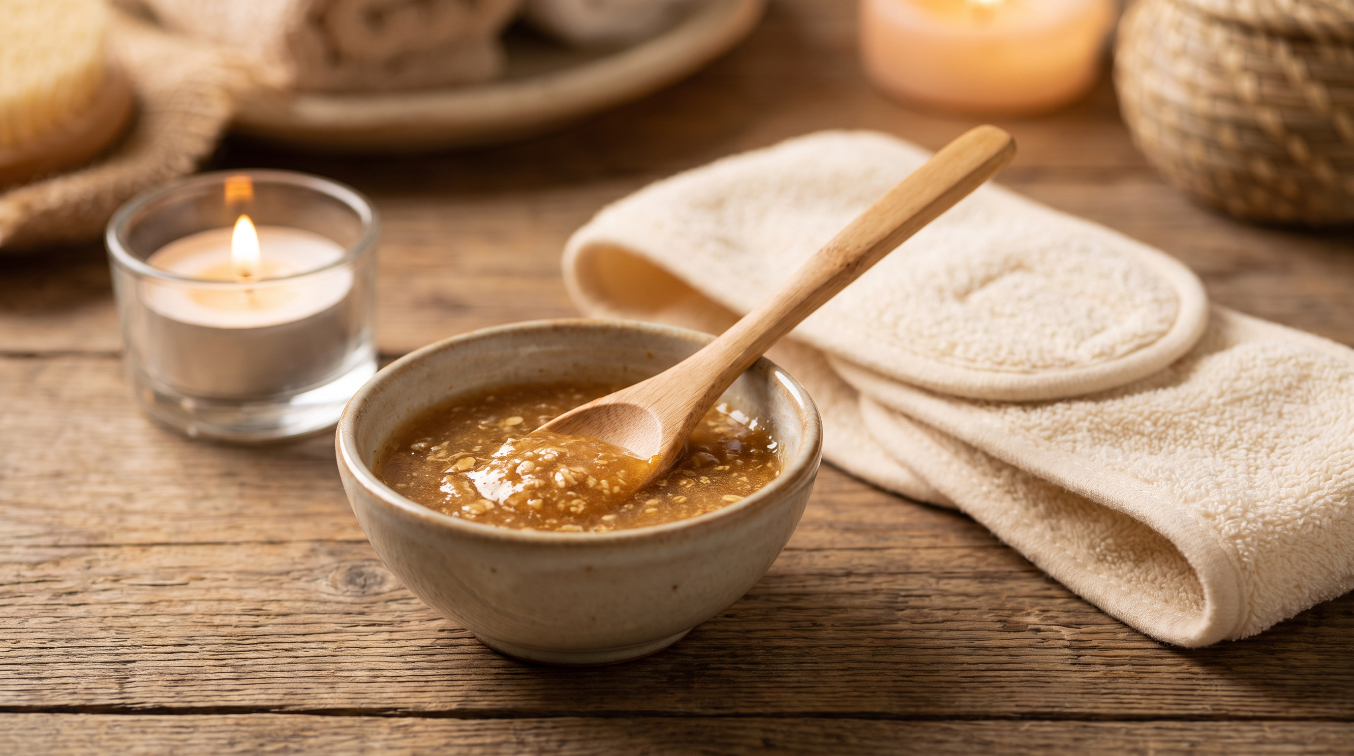 Photo of an oatmeal honey face scrub