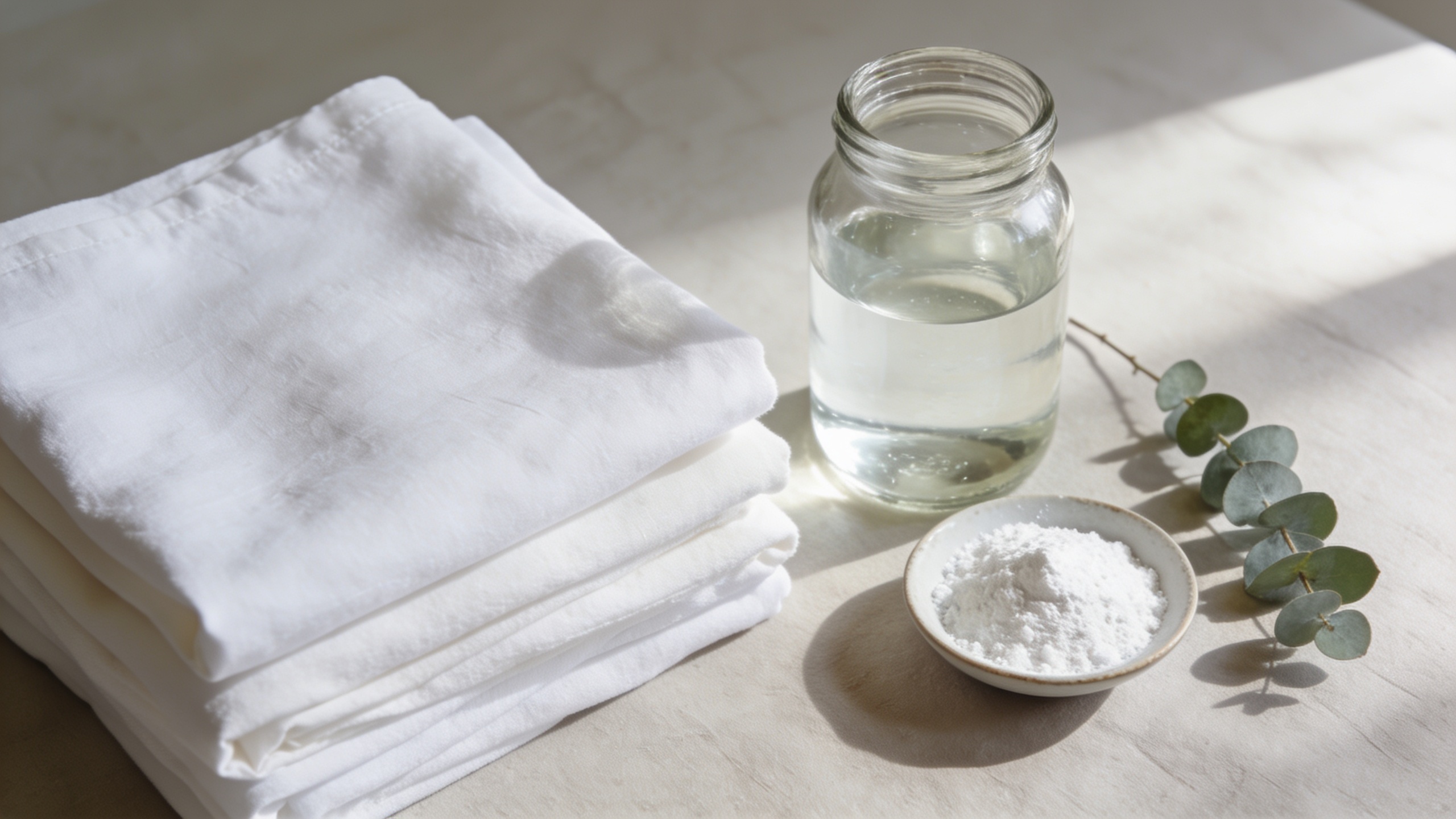 Photo of a spray bottle and pressed shirt