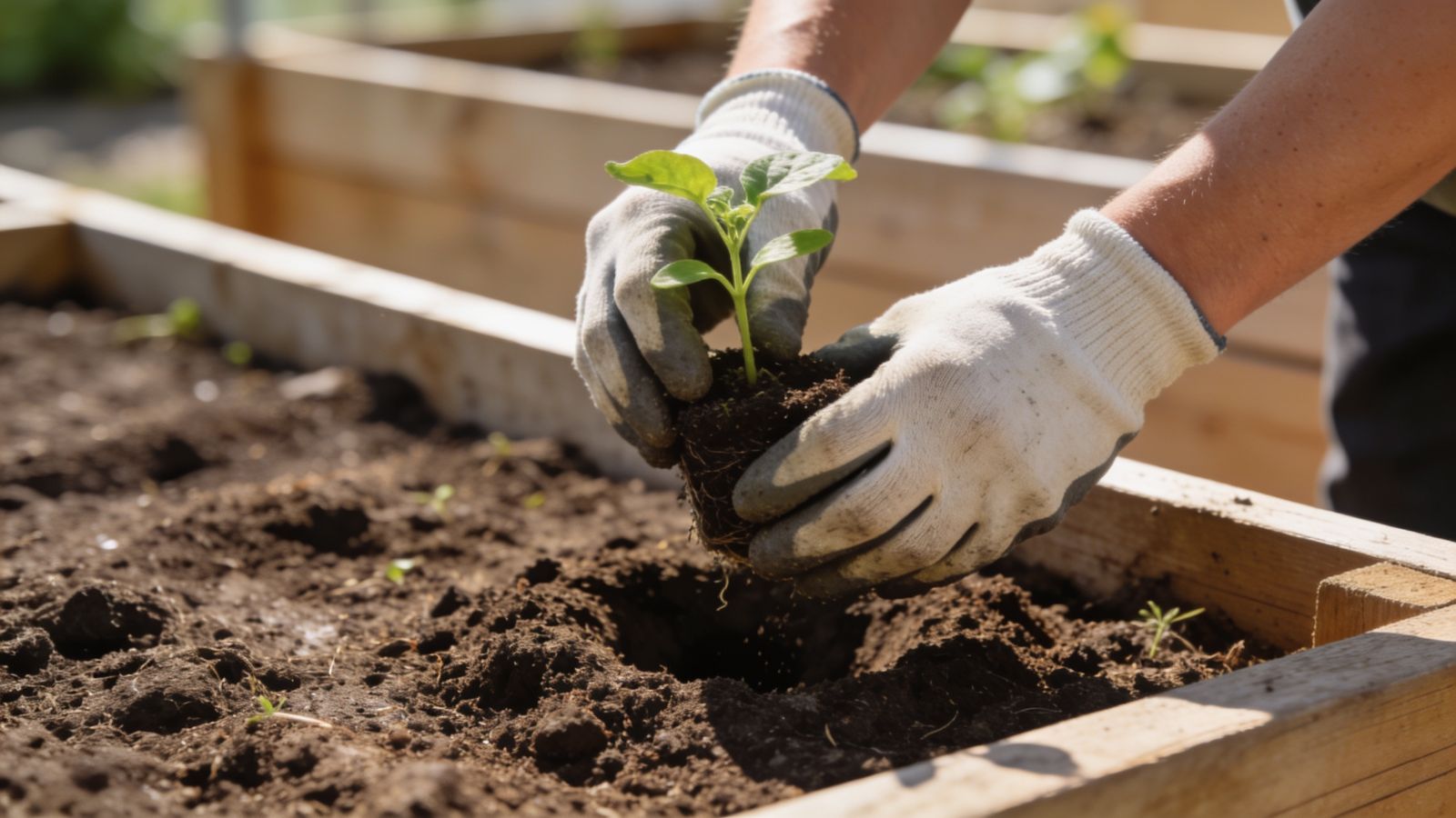 Photo of a home vegetable garden