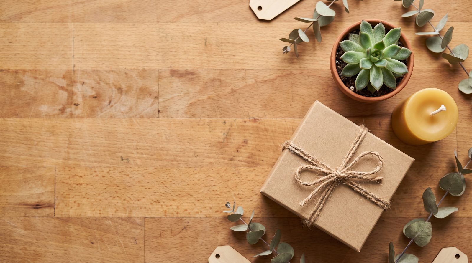 Assortment of eco-themed gifts