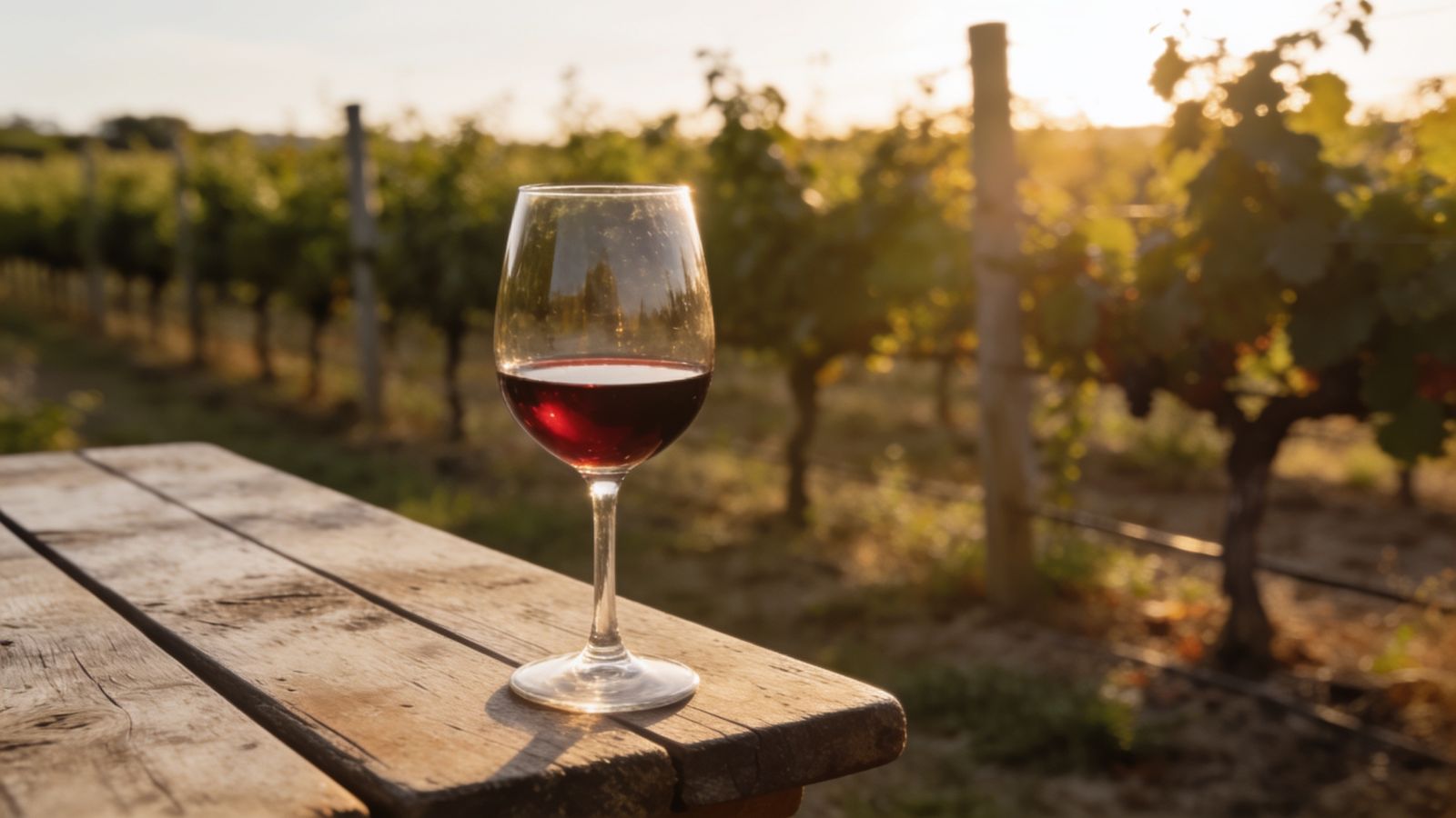 Photo of a vineyard or glass of wine