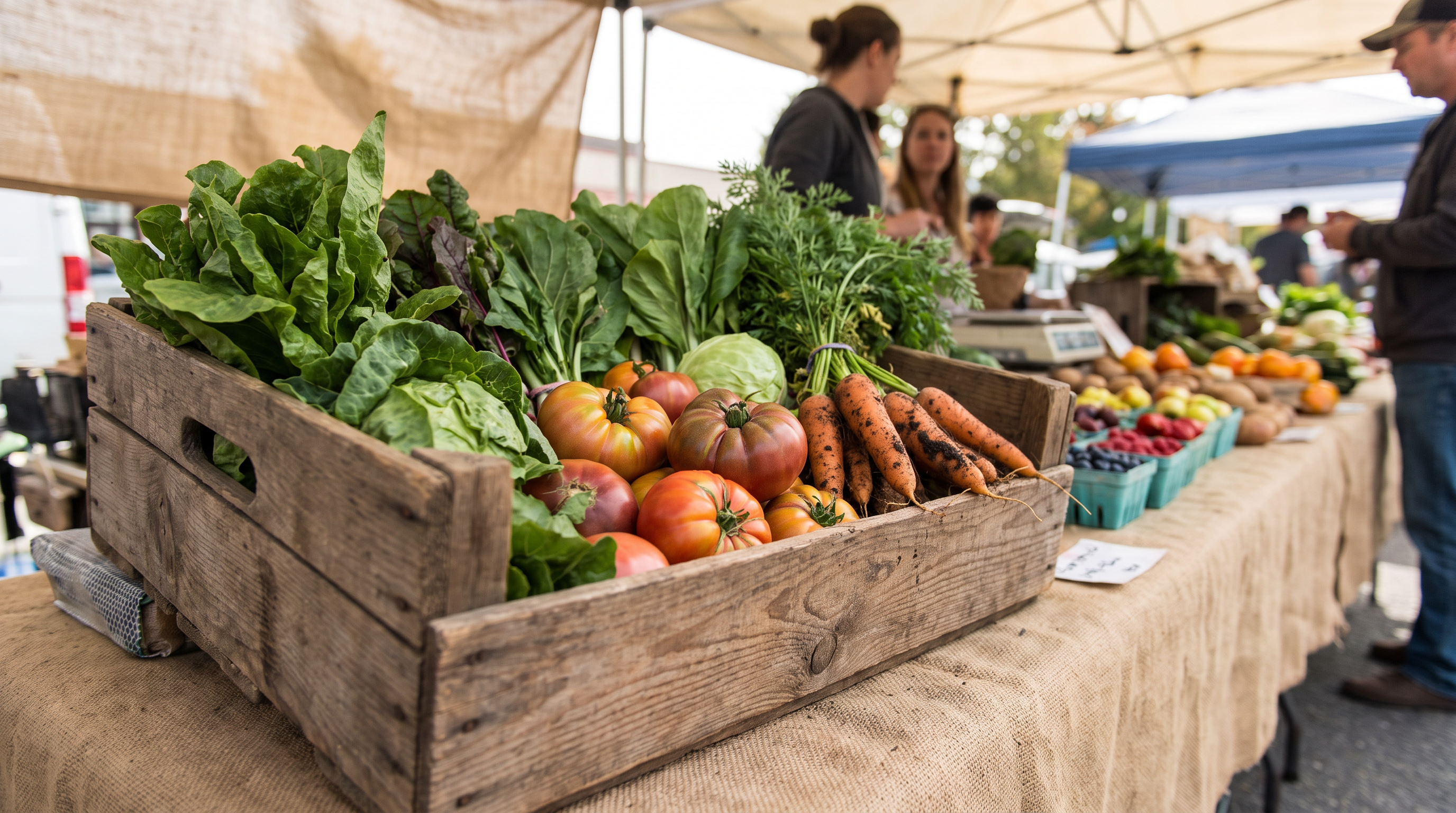Photo of an organic farm field