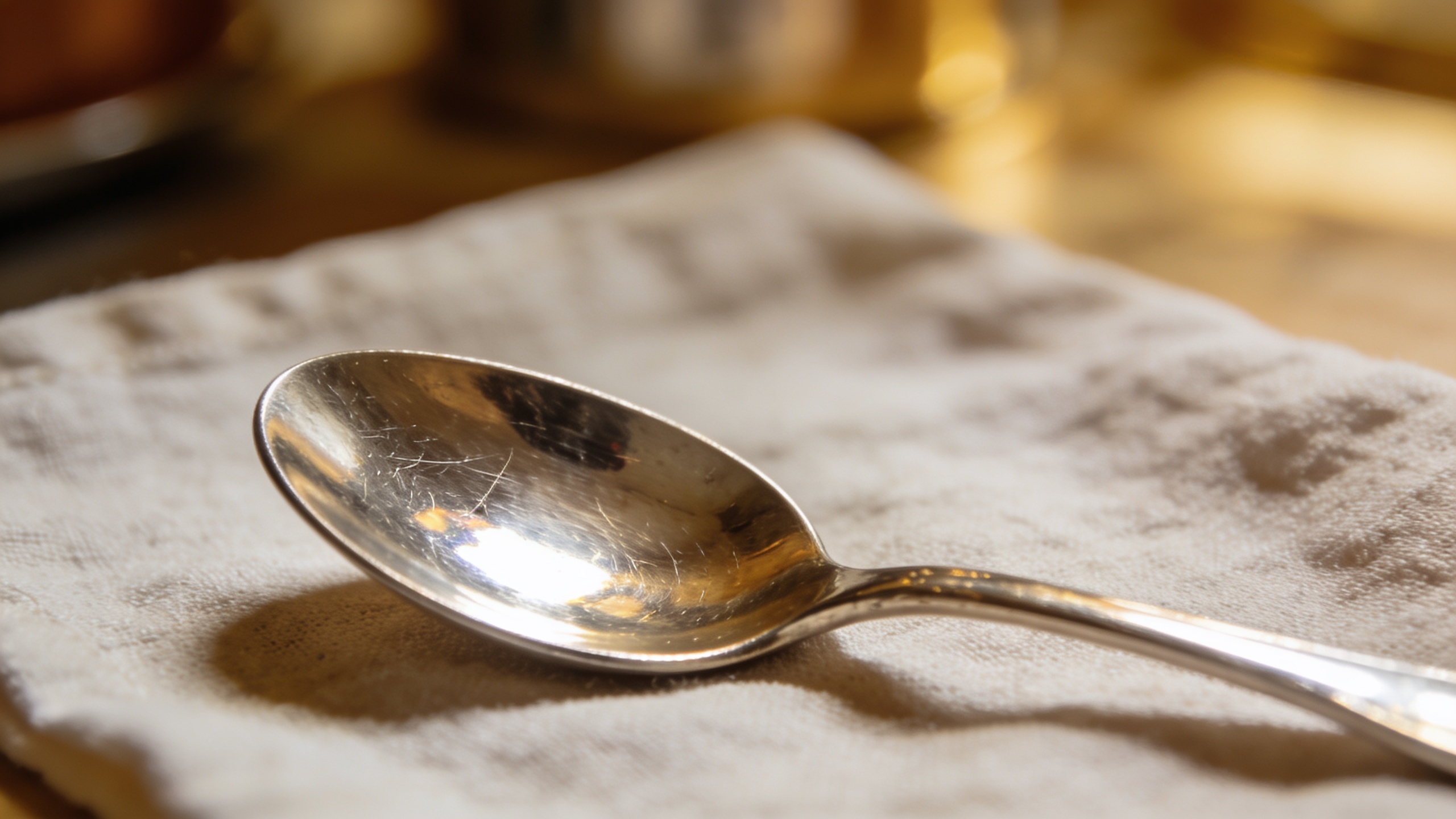 Photo of a shining silver spoon