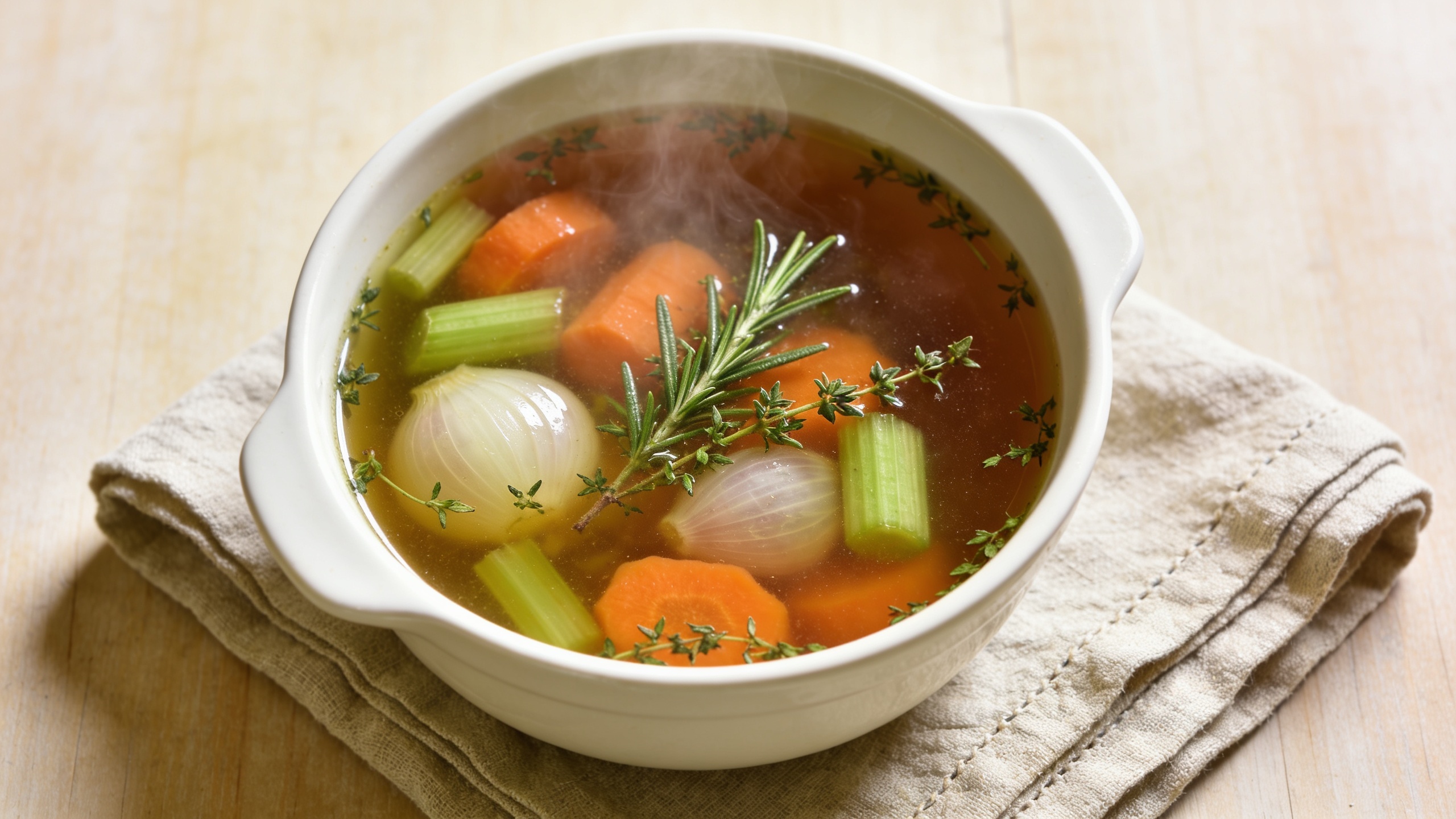 Photo of a bowl of creamy onion soup